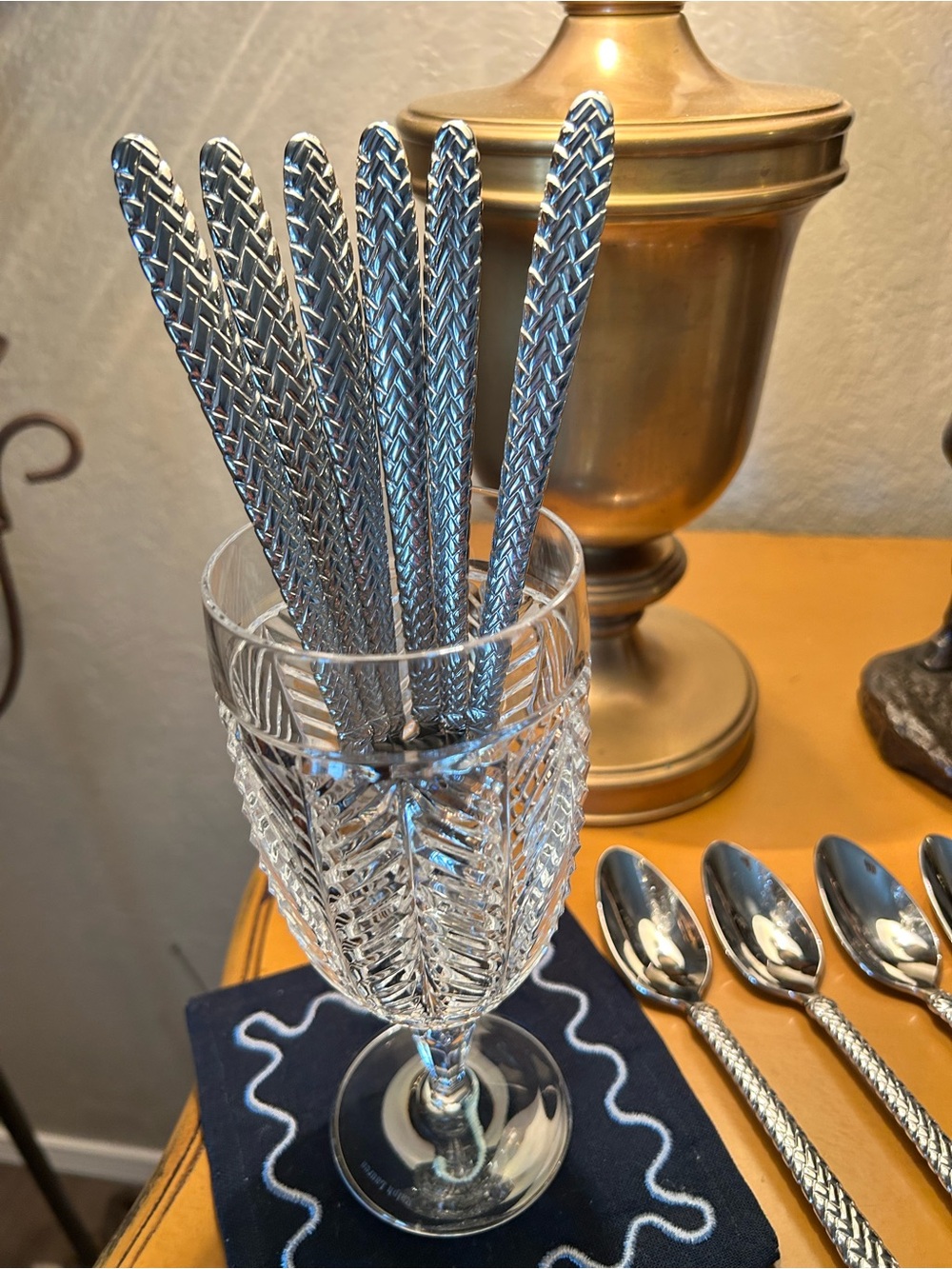 RALPH LAUREN EQUESTRIAN BRAID  12 ICED TEA SPOONS. $140 EACH. FREE SHIPPING.
